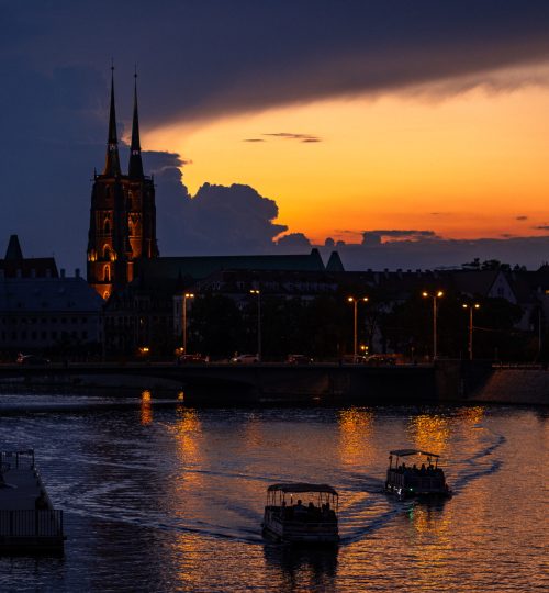Ostrów Tumski, Odra, Wrocław, fotografia miejska